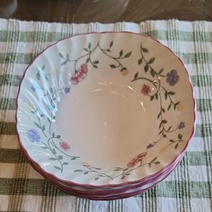 Summer Chintz Pattern By Johnson Bros. England Ceramic Bowls Set Of 7 Floral